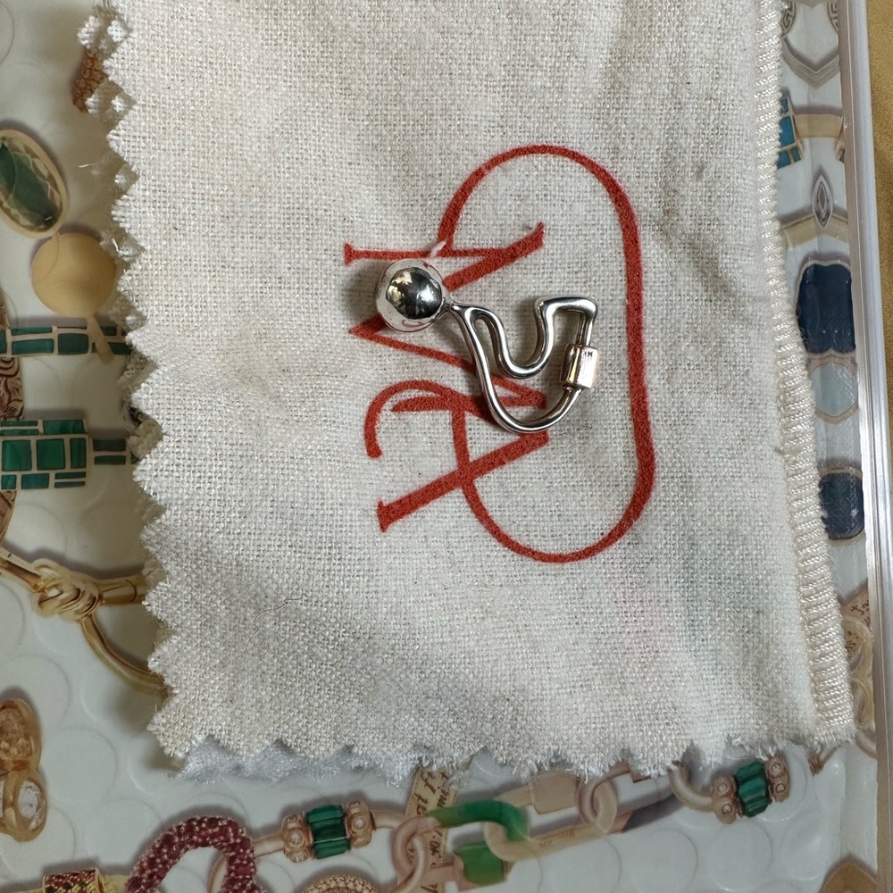 Marla Aaron lock mixed metal question mark